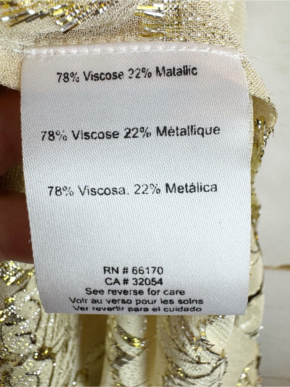 Anthropologie (Pinnacle) | Sheer Metallic Gold Dress, L NWT - Picture 12 of 15